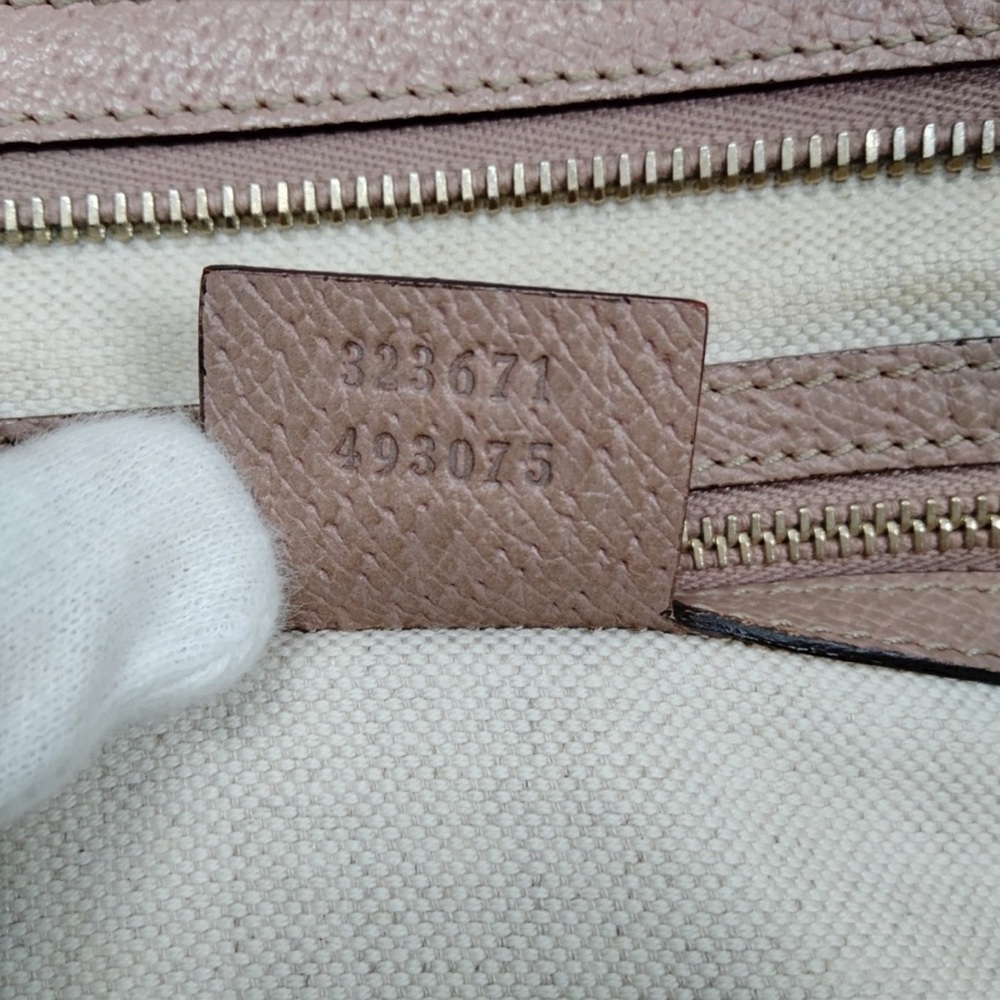 Gucci Bree Pink and Beige Women's Canvas Tote Bag - Picture 8 of 8